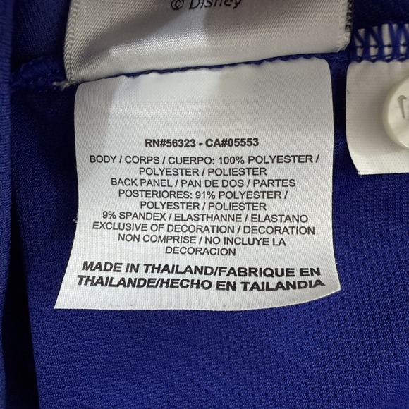 Nike Disney Top Womens Large Blue Green D Logo Polo Shirt Dri Fit Performance - Picture 7 of 10